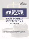 Cover image for Law School Essays That Made a Difference